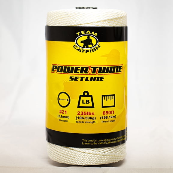 Distortion Fish Team Catfish Power Twine 350ft 235lb Test White Fishing Line for ...