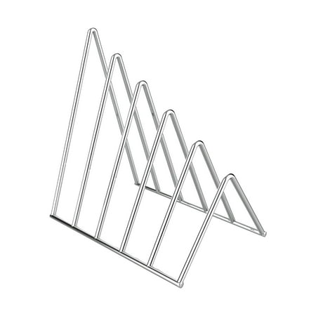 LYINGF 5-Slot Magazine Rack, Book and Record Holder, Desktop Iron Storage Rack, Multifunction Triangle File Organizer and Sorter for Home Office Decor