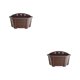 thumbnail image 2 of Toystoory Maceta resistente y duradera, soporte de flores esencial para el hogar y el jardín autoabsorbente, maceta para colgar en la pared, café oscuro 2piezas, 2 of 6