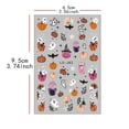 thumbnail image 5 of 5pcs/set, Halloween Nail Art Sticker Set - Pumpkin, Snake, Ghost, Bat, and Skeleton Decals for Spooky Nail Decoration, 5 of 5