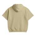 thumbnail image 7 of Hurxie Men's Short Sleeve Hoodie Workout Gym Athletic Cotton Lightweight Hooded T Shirts Sweatshirt Khaki,S, 7 of 7