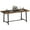 Rustic Brown, variant on Demi Bonn 70.9" Long Industrial Kitchen Table for 8 People, Dining Table with Large Tabletop and Steel Legs for Dining Room, Gray