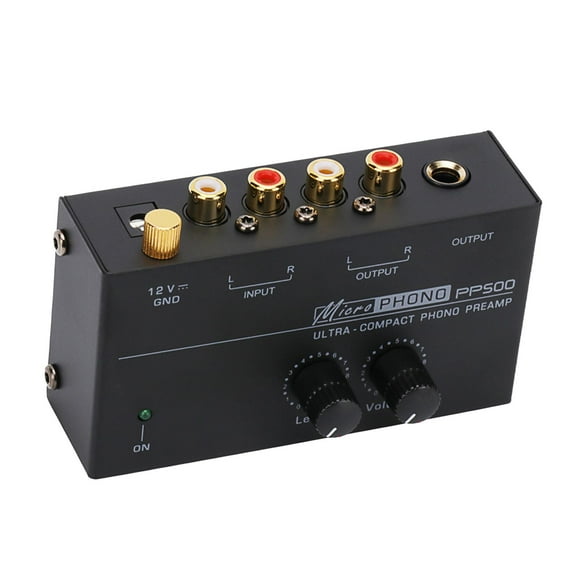 Phono Turntable Preamp Turntable Amplifier Preamp ,Low Noise RCA Input, RCA Output DC 12V Record Player Preamplifier for Computers