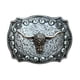 thumbnail image 3 of Hebilla de cinturón dorada con forma de cabeza de toro estilo vaquero occidental para hombre, 3 of 3
