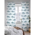 thumbnail image 3 of Sheer Curtains 108 Inches Long 2 Panels Set for Living Room, Coastal Fishes Semi Sheer Curtains for Windows, Summer Watercolor Ocean Animals Voile Window Treatments Rod Pocket Curtain, 3 of 7