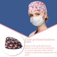 thumbnail image 5 of VONKY Gourd Caps Nurse Durability Pure Color Button Professional Assorted Colors Tie Back Work Uniform Operating Hats G-08, 5 of 5