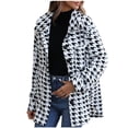thumbnail image 2 of DailyTrove Women's Plaid Mid - Length Coat, Long Sleeve, Winter Outdoor & Office Wear, Warm Wool Blend, Plus Size Friendly, 2 of 6