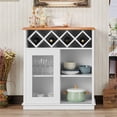thumbnail image 2 of Furniture of America Regis Country Metal Wine Rack Server in White, 2 of 4