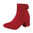 thumbnail image 1 of Botin Para Mujer CASTALIA Rojo Gamuza 246-75 CASTALIA  246-75, 1 of 2