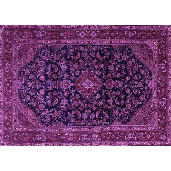 Ahgly Company Indoor Rectangle Persian Purple Traditional Area Rugs, 3' x 5'