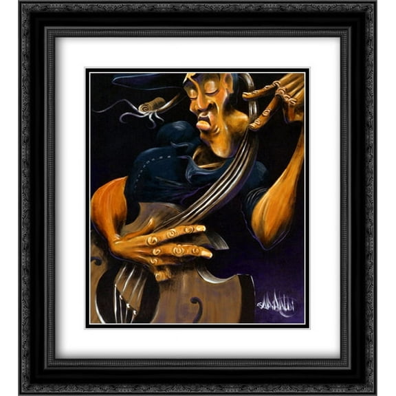 Movin- Strings 2x Matted 12x14 Black Ornate Framed Art Print by David Garibaldi