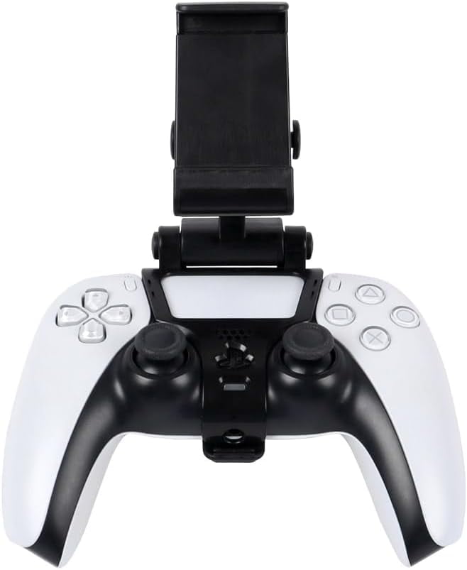 Phone Mount Clip for PS5 Controller Gen2, Mobile Gaming Clip Cell Phone Stand Holder Replacement for PlayStation 5 Dualsense Controller Remote Play-Quick Multi Angle Adjustment