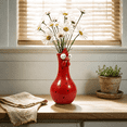 thumbnail image 2 of Handcrafted Resin Long Neck Chicken Vase, Colorful Cartoon Rooster Sculpture, 2-in-1 Flower Vase & Desk Decor, Lightweight Novelty Home Accent(Red), 2 of 8