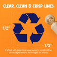thumbnail image 4 of Recycle Symbol Solid Rubber Stamp for Stamping Crafting Planners - 1/2 Inch Mini, 4 of 4