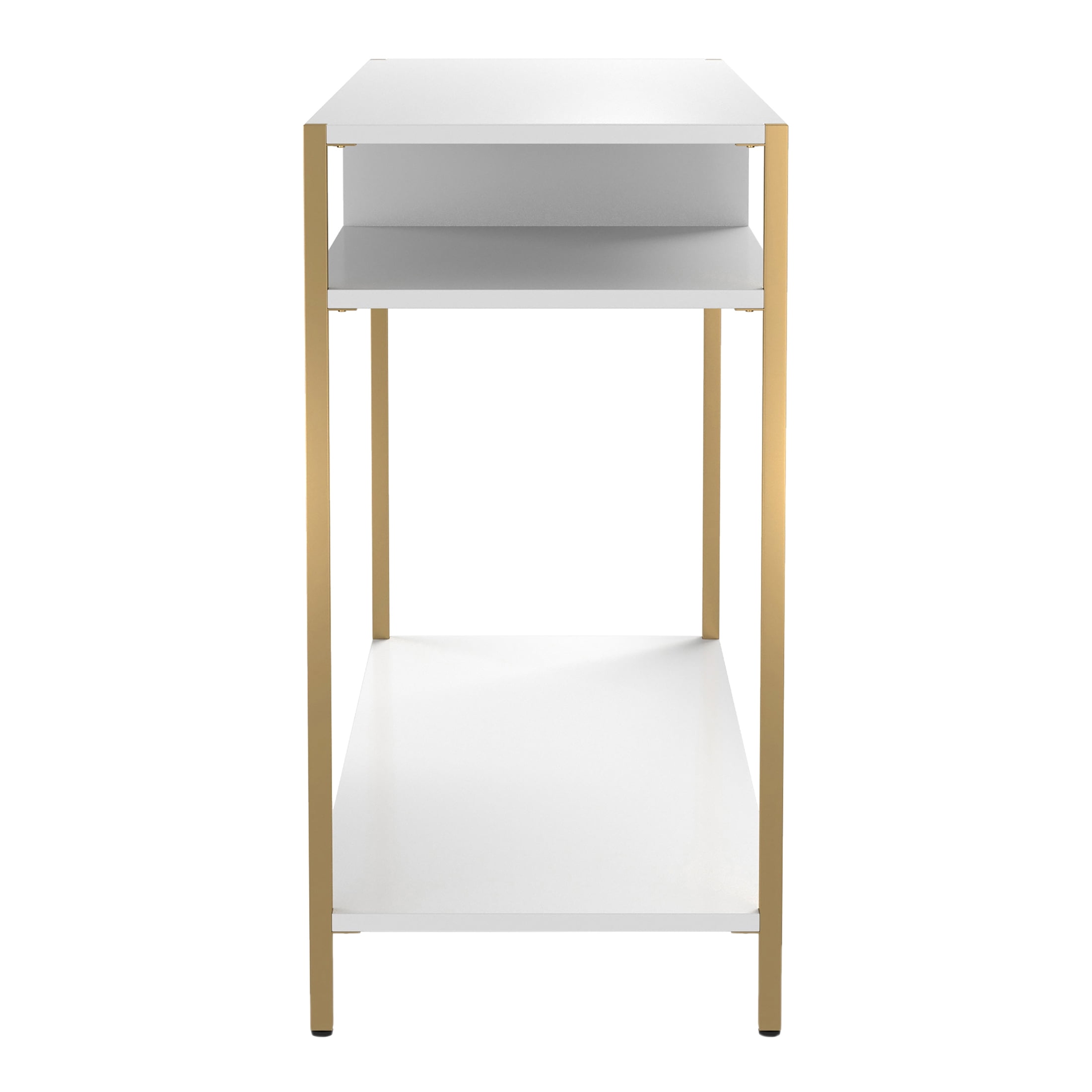 Furniture of America Harper 3-Shelf Console Table, White