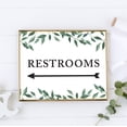 thumbnail image 4 of Koyal Wholesale Wedding Party Directional Signs, Natural Greenery, Double-Sided, Restrooms with Big Arrow, 1-Pack, 4 of 4