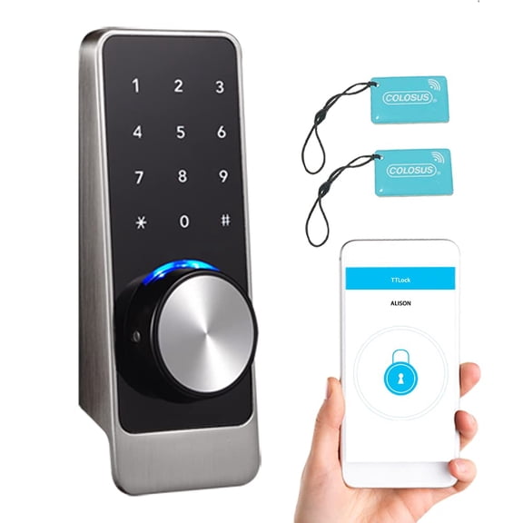 Colosus NDL629 Keyless Deadbolt Electronic Door Lock with App Control, Key Fobs (Satin Nickel)