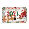 thumbnail image 2 of OUSITAID 1pc 2021 Merry Christmas Welcome Doormats Indoor Home Carpets Decor 40x60CM, 2 of 5