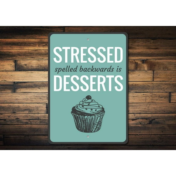 Desserts Novelty Sign, Metal Wall Decor - 10x14 inches