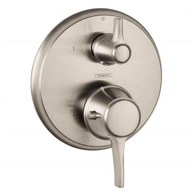 Hansgrohe 15752821 C Thermostatic Shower Trim with Volume Control, Brushed Nickel