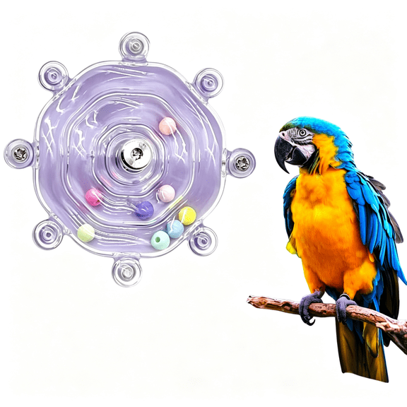 CYFW Bird Toys for Parrots - Spinning Wheel Chew Toy with Rotating Plastic Spinner, Enrichment Puzzle Cage Activity for Parakeets, Conures & Cockatiels Conure Toys