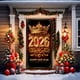 thumbnail image 5 of Tapiz de tela para puerta de Año Nuevo, 35 x 71 pulgadas, poliéster, para decoración de fiestas, para colgar en la puerta principal | Navidad, Nochevieja, aula, invierno, cumpleaños, celebración, 5 of 9