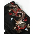 thumbnail image 4 of Niepce Inc Japanese Streetwear Black Dragon Emboridered Men's Graphic Hoodie, 4 of 7