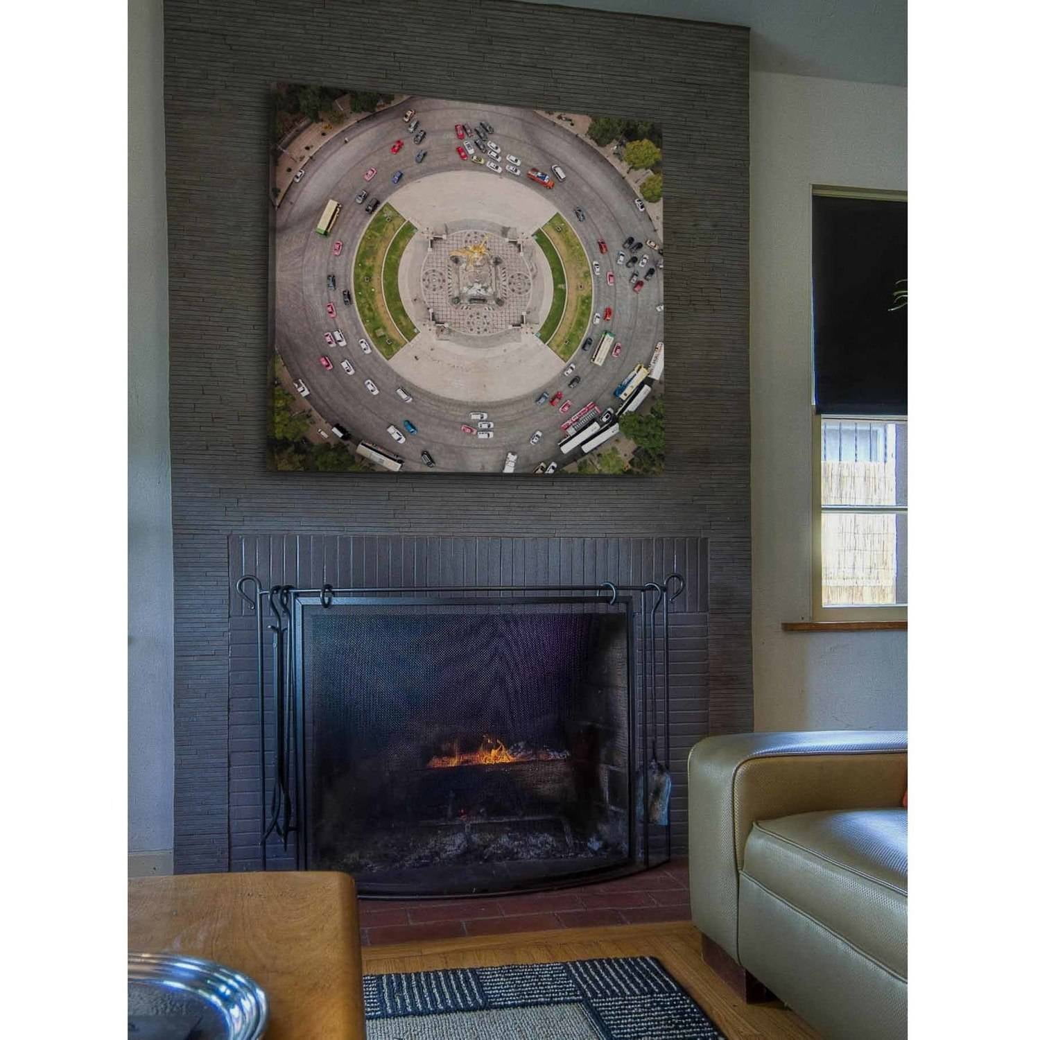Marmont Hill "In and out Circle" by Karolis Janulis Painting Print on Wrapped Canvas