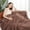 Brown, variant on Amelie Home Faux Fur Throw Blanket – Soft Fluffy Striped Plush for Couch or Bed, Ivory 55"x70"