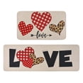 thumbnail image 1 of Dsscvnef Tapis de Porte Décoratif pour la Saint-Valentin, Tapis d'Entrée Intérieur/extérieur avec Motif à Pois Rouges, Ensemble de 2 Pcs, 1 of 4