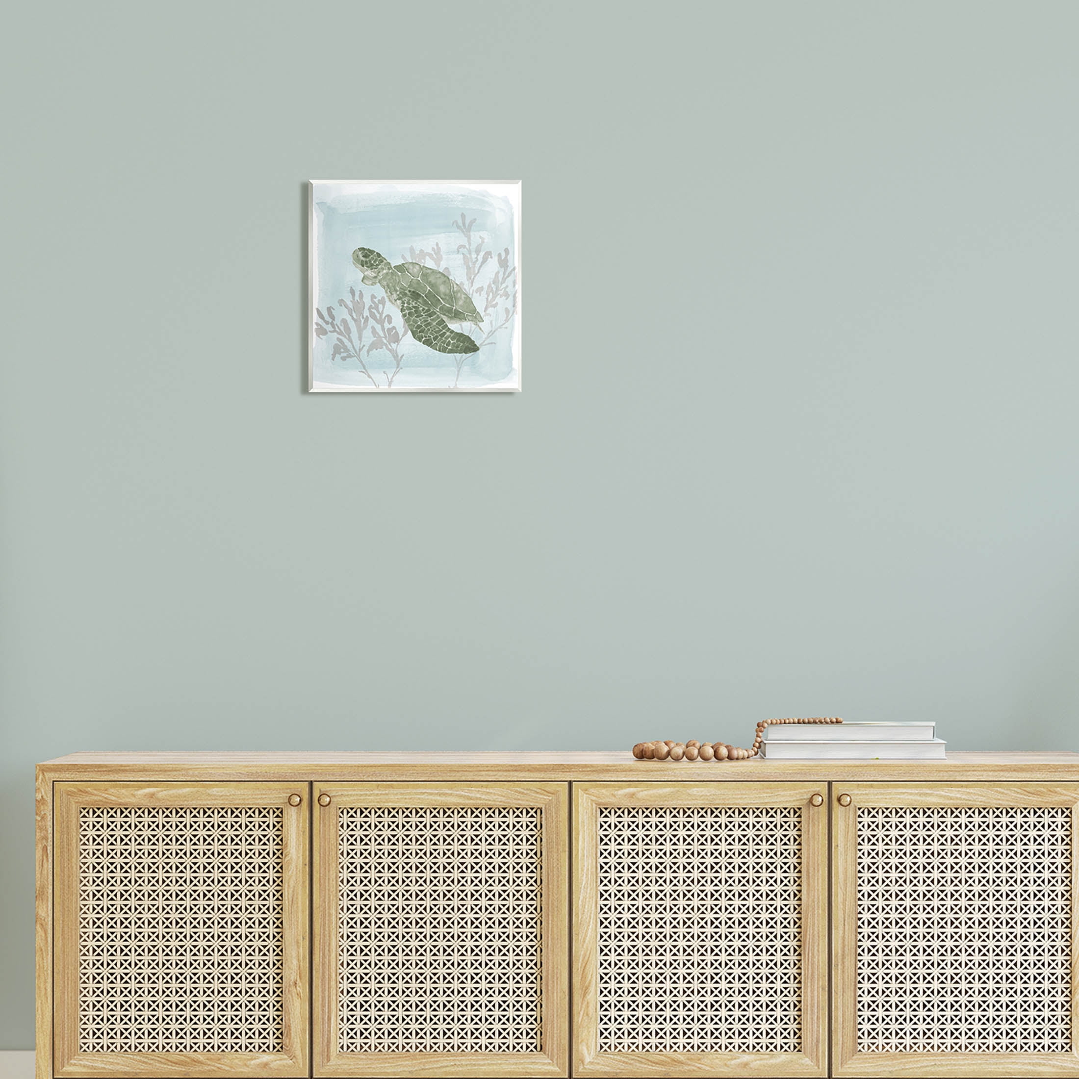 Sea Turtle Swimming Coral Scene Animals & Insects Graphic Art Unframed Art Print Wall Art