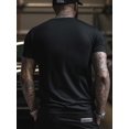 thumbnail image 2 of Men's Casual Crew Neck T-Shirt, 100% Polyester Knit Fabric, Regular Fit, Short Sleeve Tee with Geometric Capybara Weightlifting Print for Summer, Gym Shirts, 2 of 5