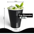 thumbnail image 3 of Crown Display 18 Oz Black Plastic Cups For Party Supplies 50 Pack, 3 of 6
