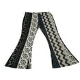 thumbnail image 3 of Femmes Boho Hippie Taille Haute Imprimé Longue Cloche Évasée Pantalon Bas, 3 of 3