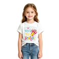 thumbnail image 2 of JAJAHO Welcome Back To School Shirt For Girls 2-13Y Short Sleeve Crew Neck Cute Graphic Tees Tops, 2 of 3