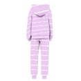 thumbnail image 4 of TEAJOPSUU Boys Girls Athletic 2 Piece Sweatsuits Soft Fleece Lined Pullover Hoodie & Joggers Solid Warm Activewear Clothing Sets for Kids 4-15 Years D-Purple, 4 of 5