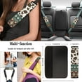 thumbnail image 5 of Uorisanigo Tribal Cow Print Automotive Seat Cover Set of 10 with Comfortable Decorative Car Seat Belt Cover Steering Wheel Cover Car Water Cup Coaster Chapstick Holder Fit for Cars SUVs, 5 of 7