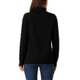 thumbnail image 3 of Suéter casual de manga larga de cuello alto INSPIRE CHIC para mujer, suéter grueso y cálido, parte superior L negra, 3 of 5