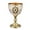 Gold White, variant on Fiocias Embossed Water Goblet Drinking Cup Collection Reusable Tableware Metal Cup Mini Gold