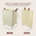 thumbnail image 2 of Koomade Large Foldable Wheeled Laundry Hamper with Handles and Ventilated Design, 2 of 8
