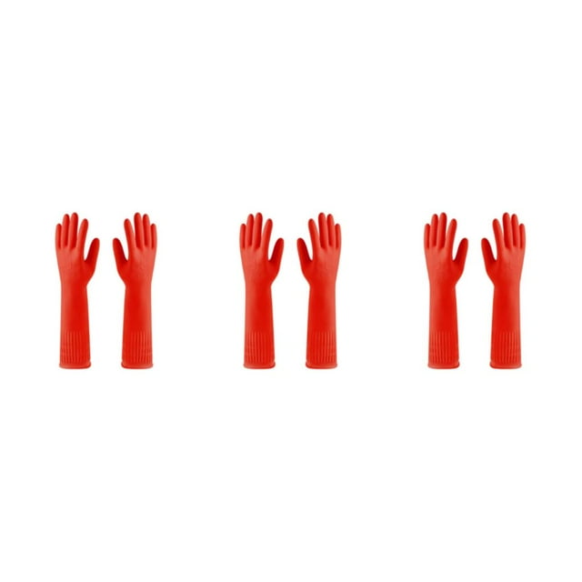Cateissary 2X guantes de goma utensilio de cocina herramienta de jardinería práctico sin fugas gran sellado guante multiusos para lavar el patio Type1 NO1