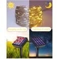 thumbnail image 3 of Guirnalda de luces solares para jardines exteriores e interiores: iluminación decorativa con cable de cobre LED resistente al agua para jardines, vallas, barbacoas, bodas y Navidad (8 diseños, 20 metr, 3 of 5