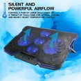 thumbnail image 3 of ENHANCE Cryogen Gaming Laptop Cooling Pad - Fits up to 17 inch Computer - Adjustable Laptop Cooling Stand with 5 Ultra Quiet Cooler Fans , 2 USB Ports and LED Lighting - Slim Portable Design 2500 RPM, 3 of 9