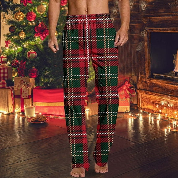 Runfenguu Pants Pants For Men Men'S Home Sleepwear Thin Print Straight Leg Pants Men'S Casual Pants Baggy Sweatpants Men