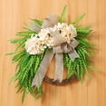 thumbnail image 2 of Artificial Magnolia Flower Wreath,Spring Summer Front Door Decor,Indoor Outdoor Hanging Flower Decoration,Seasonal Floral Wreath,Multicolor Silk Flowers,DIY Home Wedding Party Decor, 2 of 6