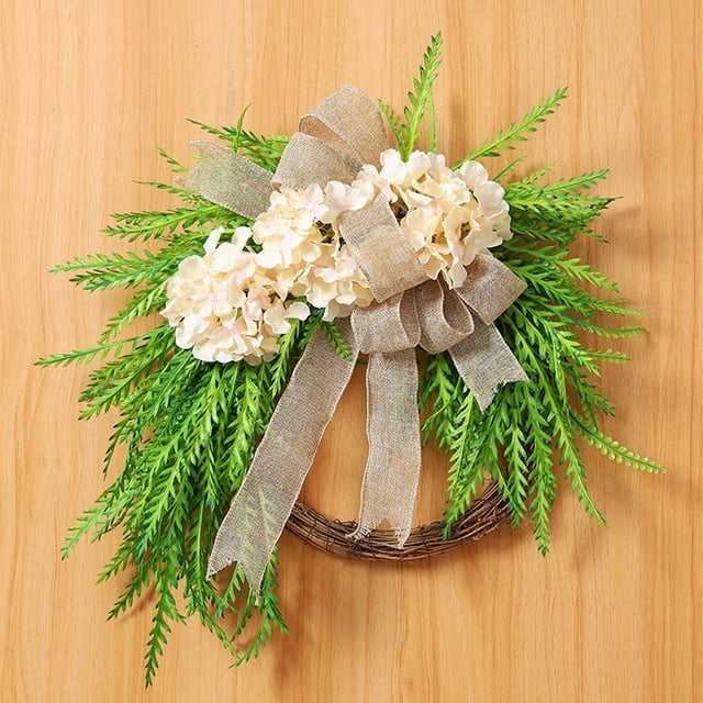 Flores fragantes para puerta de entrada, hojas y plantas de dinero, guirnaldas de flores para exteriores, decoración de porche.