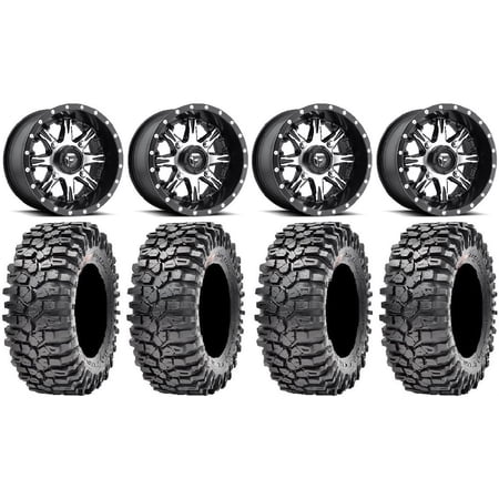Fuel Nutz Black 14 Wheels 30 Roxxzilla Tires Yamaha Viking Wolverine YXZ1000R