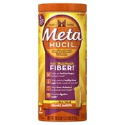 Metamucil Multi-Health Psyllium Fiber Supplement Powder with Real Sugar, Orange Flavored, 48 Servings