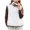 White, variant on Fall Vest Plus Size V Neck Sleeveless Quilted Vest with Pocket Zipper Solid Loose Jacket Windproof Warm Versatile Outerwear
