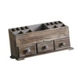 thumbnail image 5 of Stgfyxgs Rustic Vanity Organizer Cosmetic Storage Box Desktop Makeup Desk Organizer Farmhouse Storage Box for Kitchen Brushes Lipstick gray, 5 of 9